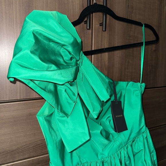 NWT PINKO One Shoulder Fit and Flare Cocktail Dress bridal - Picture 6 of 9